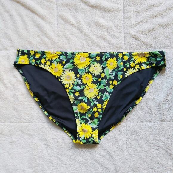 Old Navy Sunflower Print Full Coverage Bikini Swim Bottoms - Picture 1 of 3